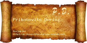 Prikosovits Dorisz névjegykártya